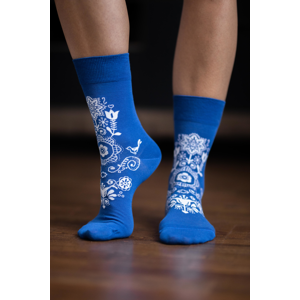 Barefoot ponožky Folk - modré 35-38