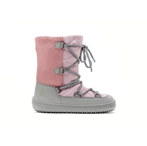 Dětské zimní barefoot boty Be Lenka Snowfox Kids - Pink & Grey 25